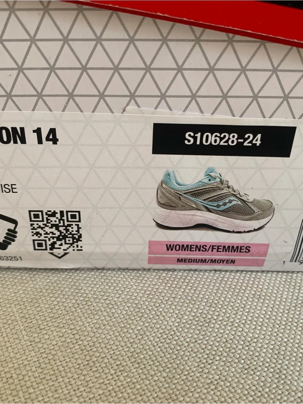 Saucony Women’s Grey and Aqua Athletic Running Shoes